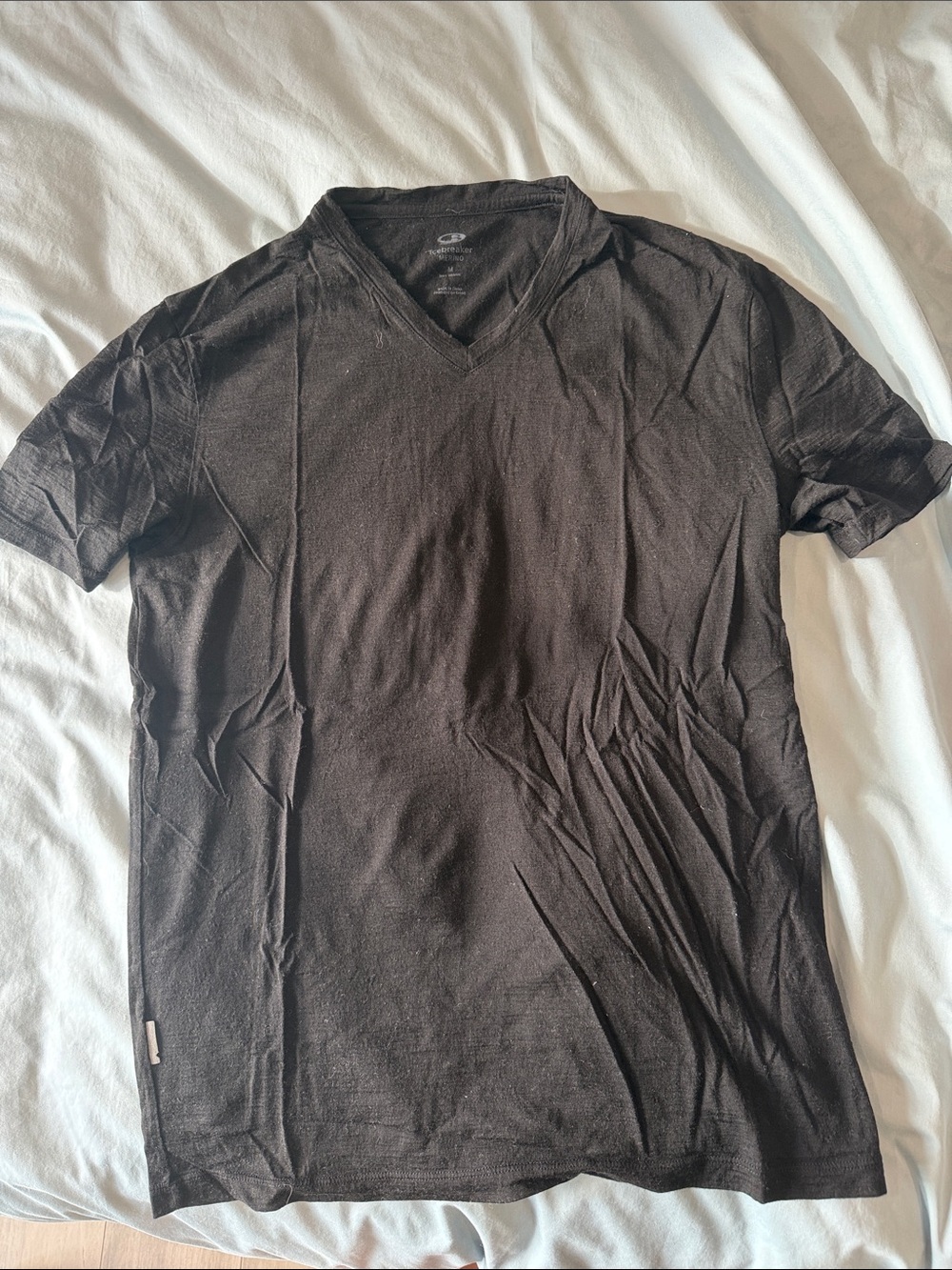 Icebreaker Black V-Neck Short Sleeve Tee